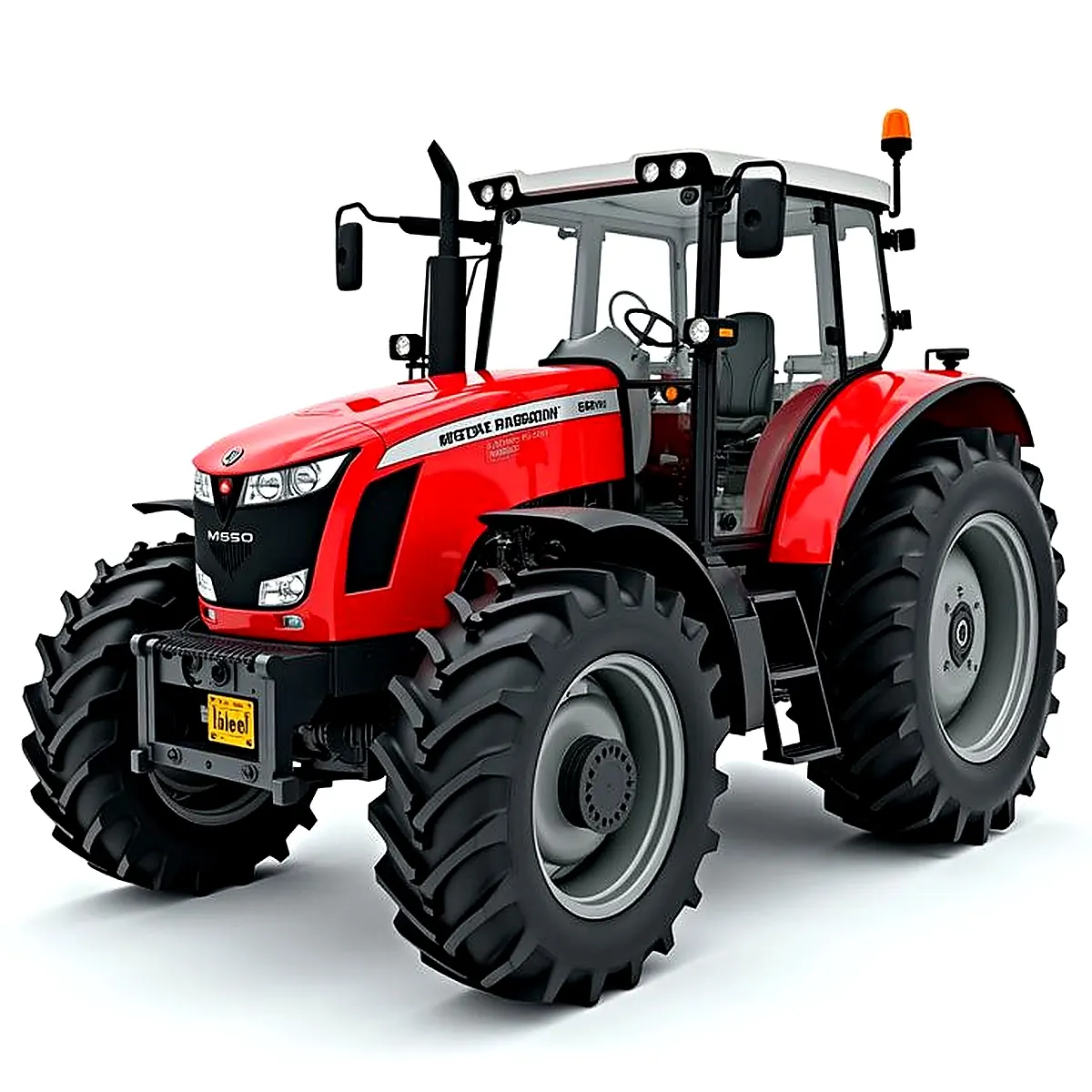 Modern red tractor