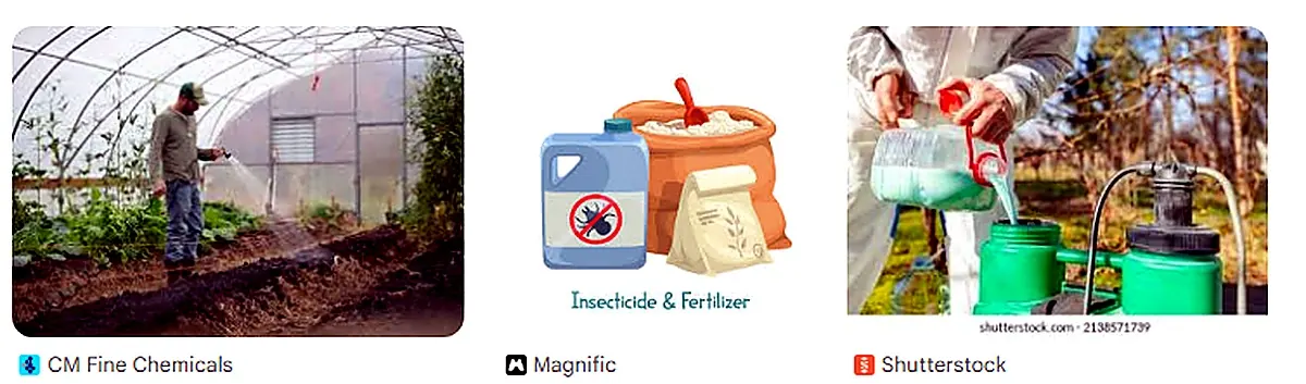 Pesticide product collage